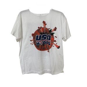 1999 USA Hoops Tour XL White Short sleeve vintage TShirt Vintage.